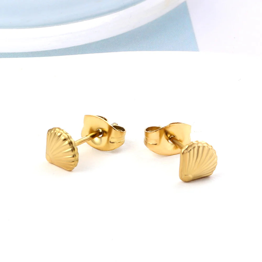 Tiny Shell Studs ~ Waterproof