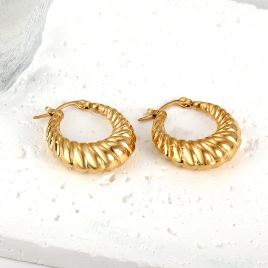 Golden Shell Earrings ~ Waterproof