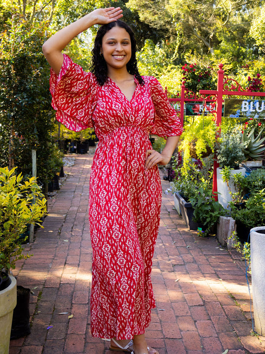 Bali Breeze Dress ~ Ikat Print