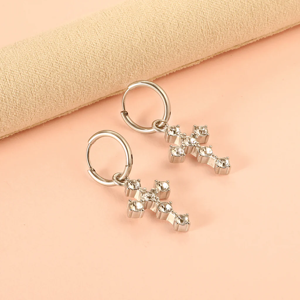 Grace Cross Earrings ~ Waterproof