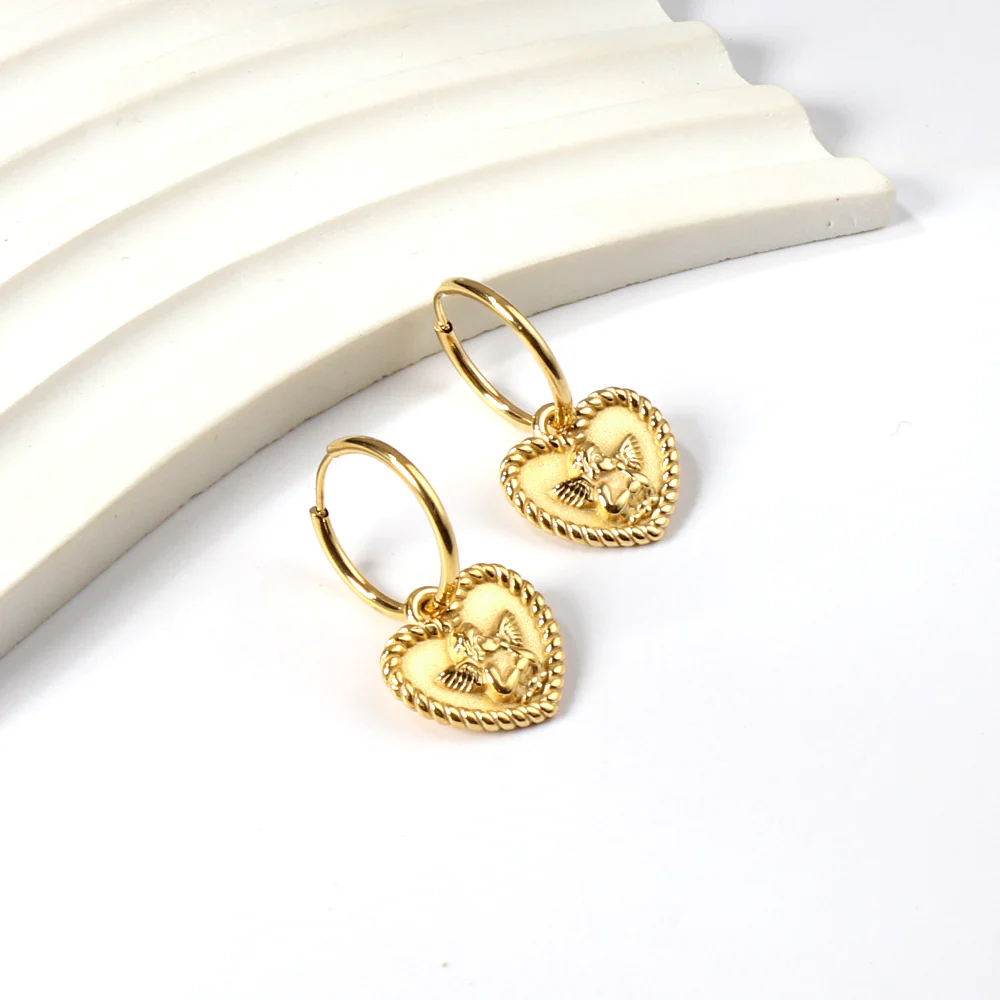 Eden Heart Earrings ~ Waterproof