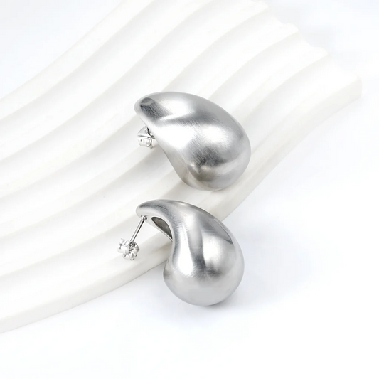 Silver Tide Hoops ~ Waterproof