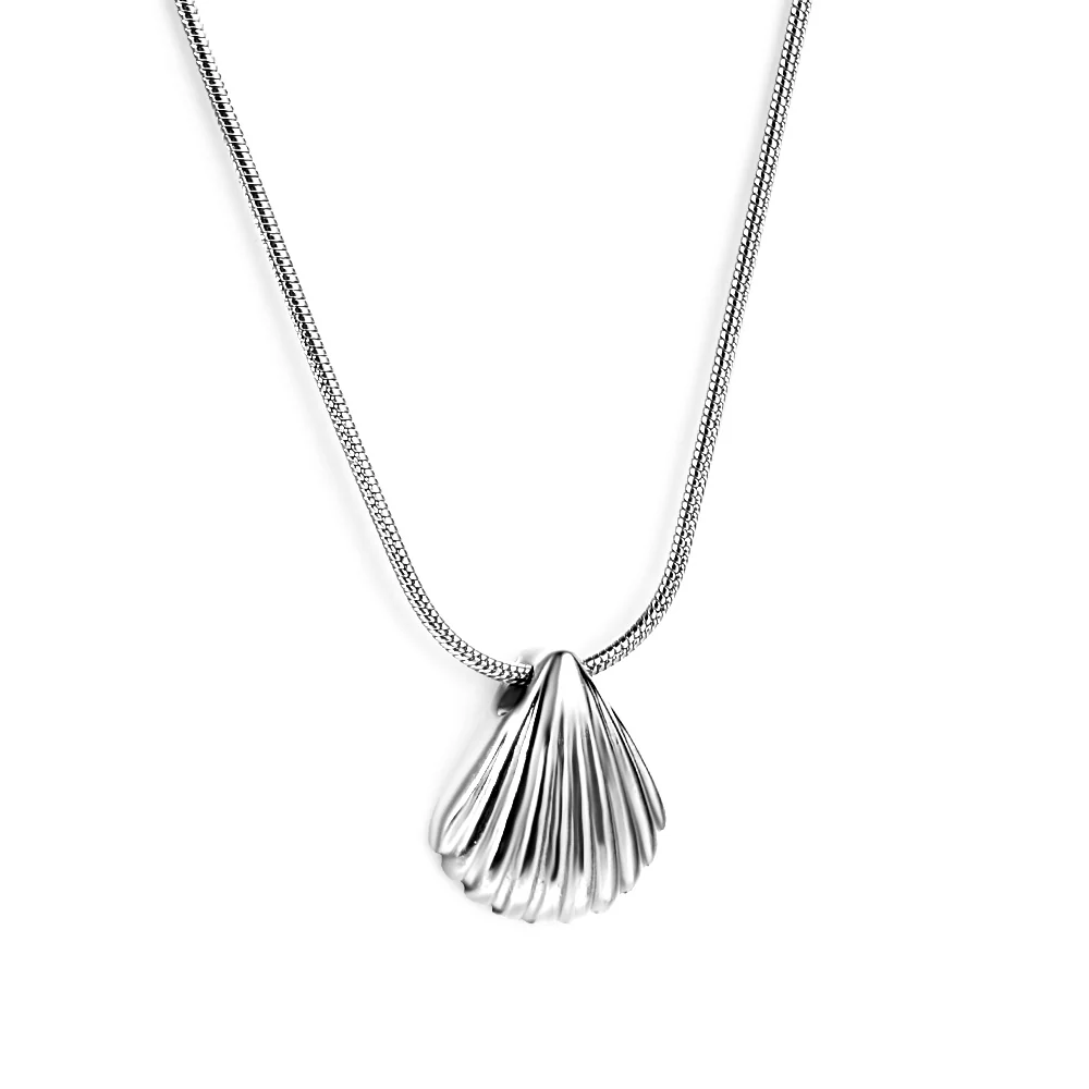 Coastal Shell Steel Necklace ~ Waterproof