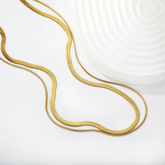 Golden Flow Layered Chain ~ Waterproof