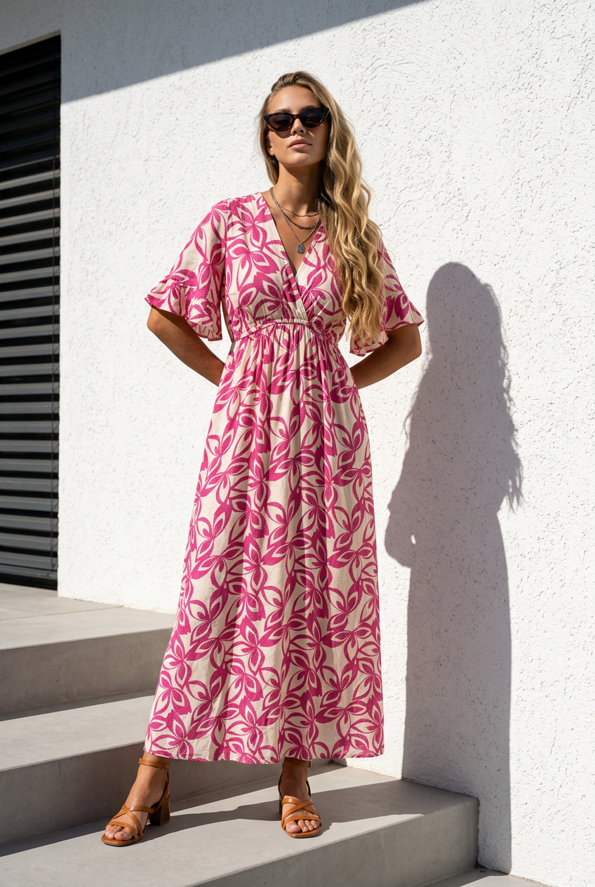 Bali Breeze Dress ~ Botanic Leaf