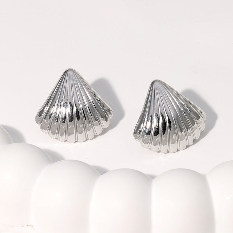 Seashell Earrings - Silver ~ Waterproof