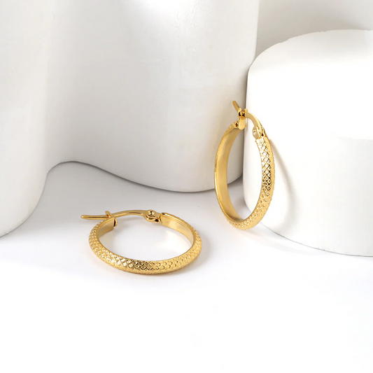 Golden Reef Hoops ~ Waterproof