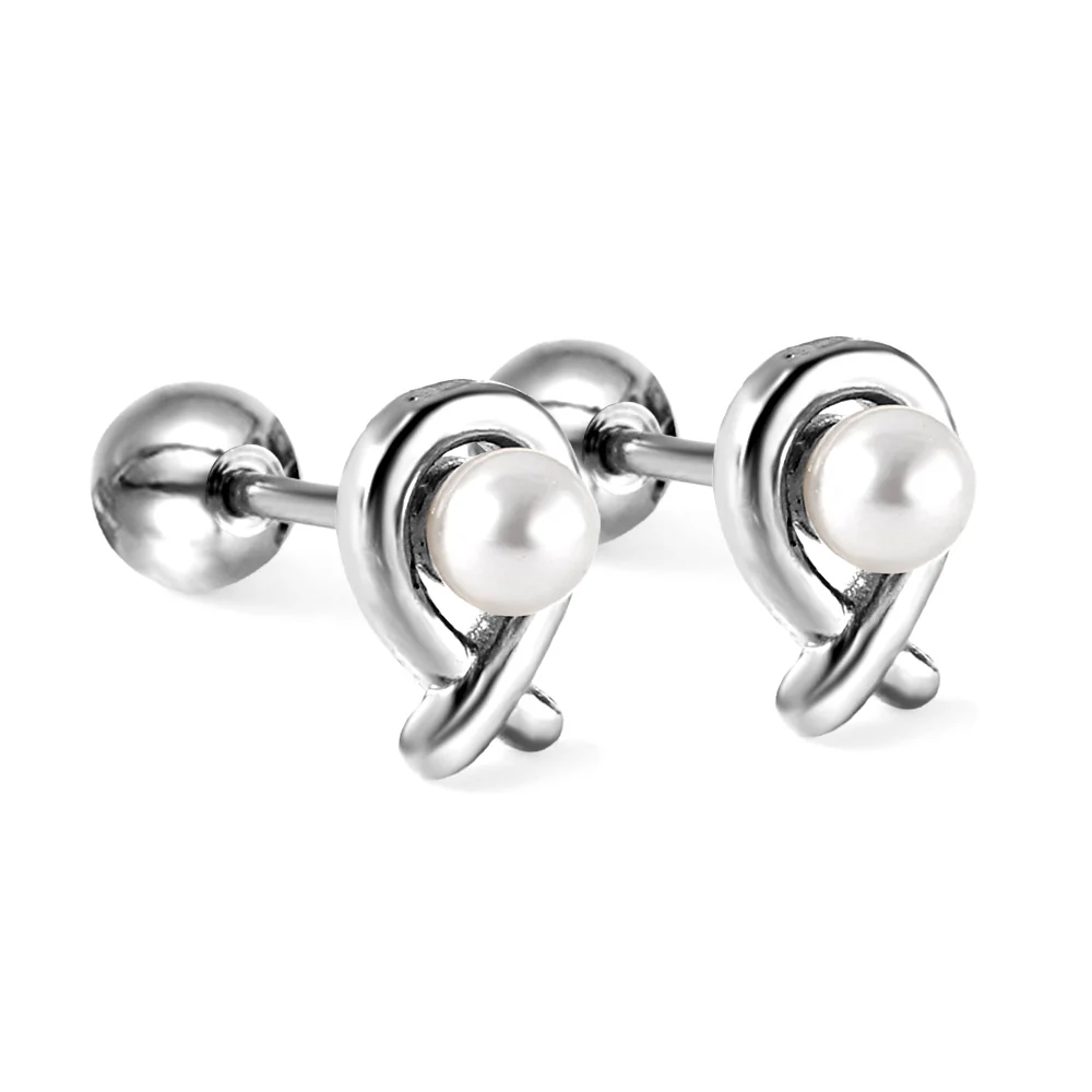 Infinity Pearl Studs ~ Waterproof