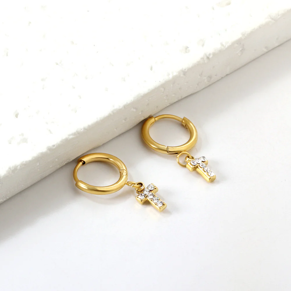 Sacred Sparkle Mini Hoops ~ Waterproof