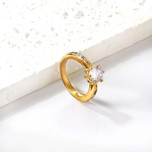 Evermore Solitaire Ring ~ Waterproof