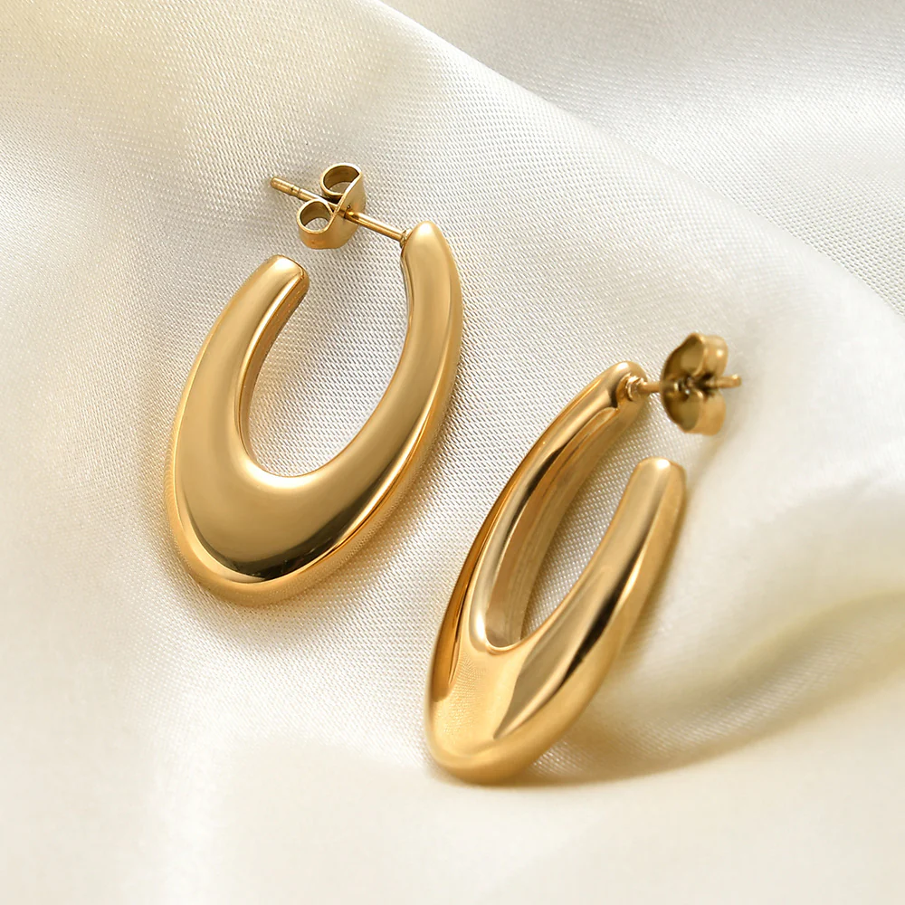 Sculpted Wave Earrings ~ Waterproof