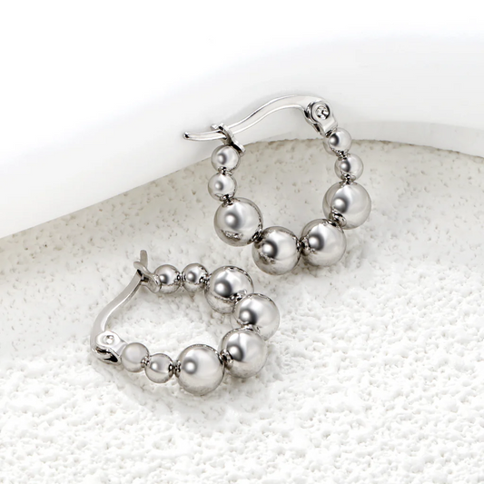 Lunar Bead Hoops ~ Waterproof