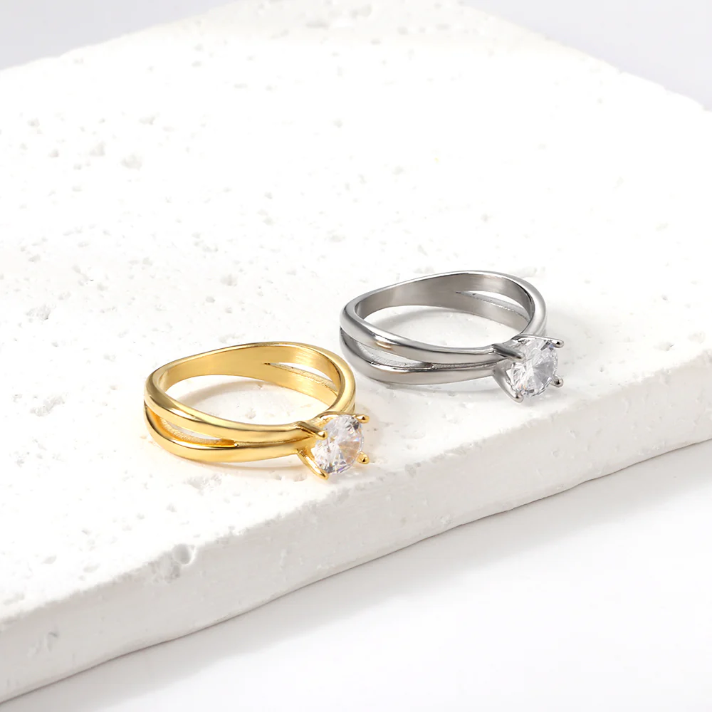 Saltlight Solitaire Steel Ring ~ Waterproof