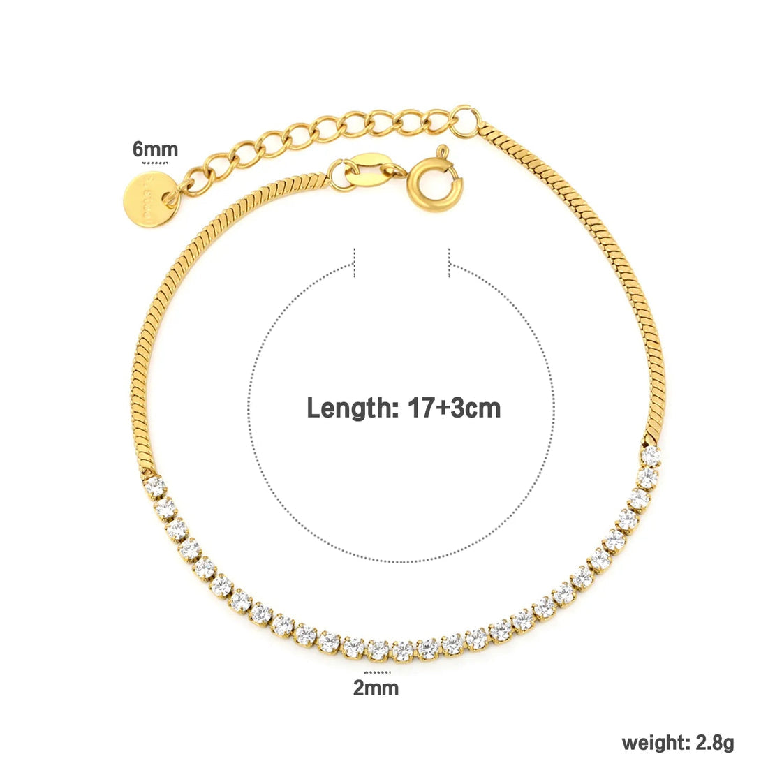 Coastal Spark Tennis Bracelet ~ Waterproof