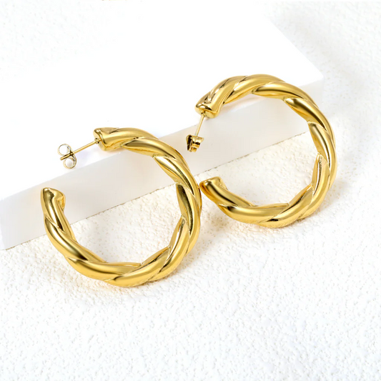 Twist & Shine Earrings ~ Waterproof