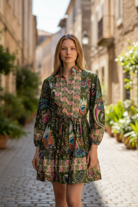 Forest Bloom Mini Dress