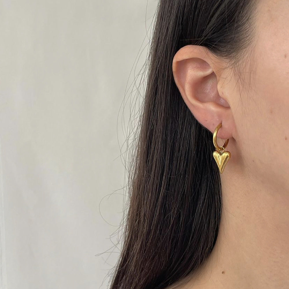Treasure Heart Earrings ~ Waterproof