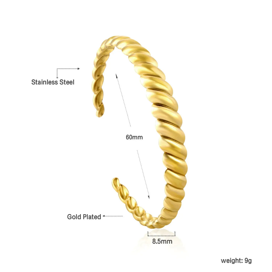 Sandy Twist Bangle ~ Waterproof