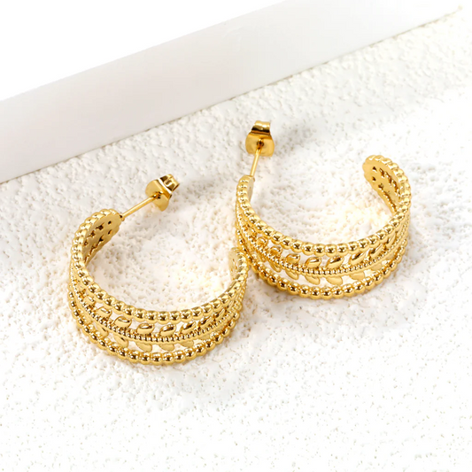 Laurel Lace Hoops ~ Waterproof