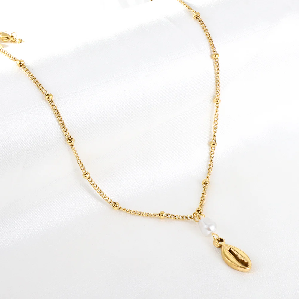 Cowrie Glow Necklace ~ Waterproof