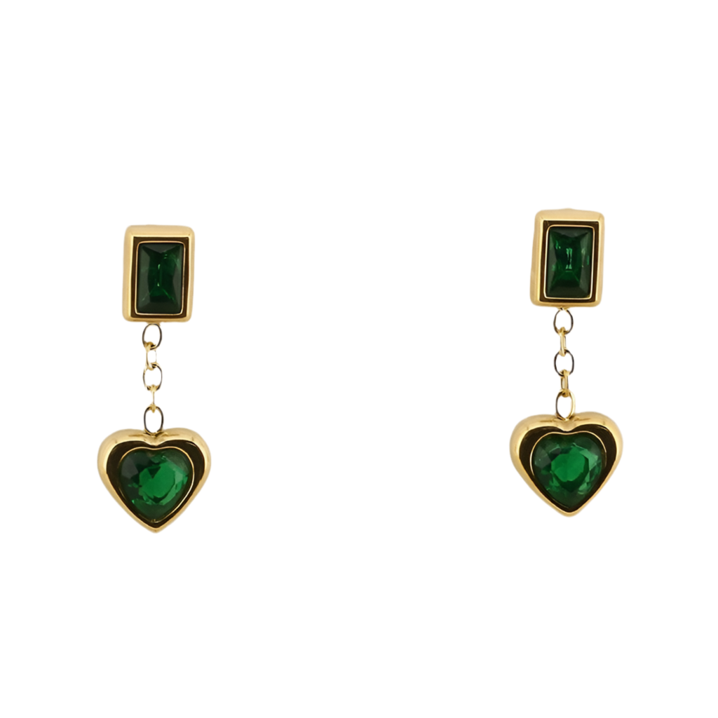 Dear Heart Drop Earrings ~ Waterproof