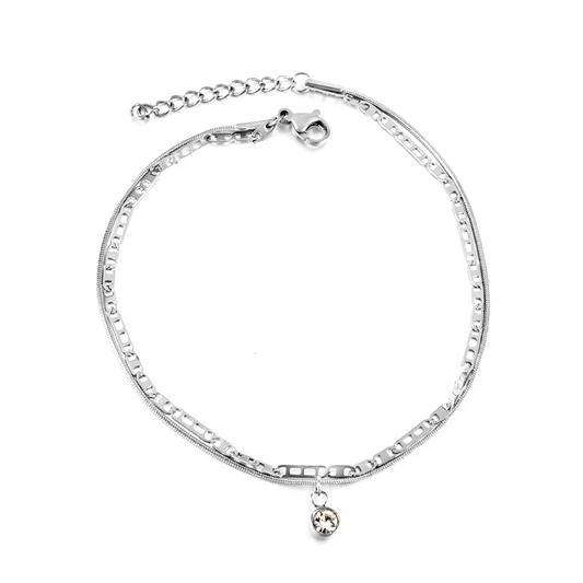 Aqua Crystal Anklet ~ Waterproof