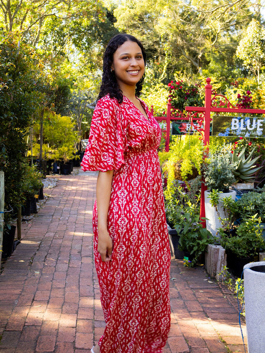 Bali Breeze Dress ~ Ikat Print