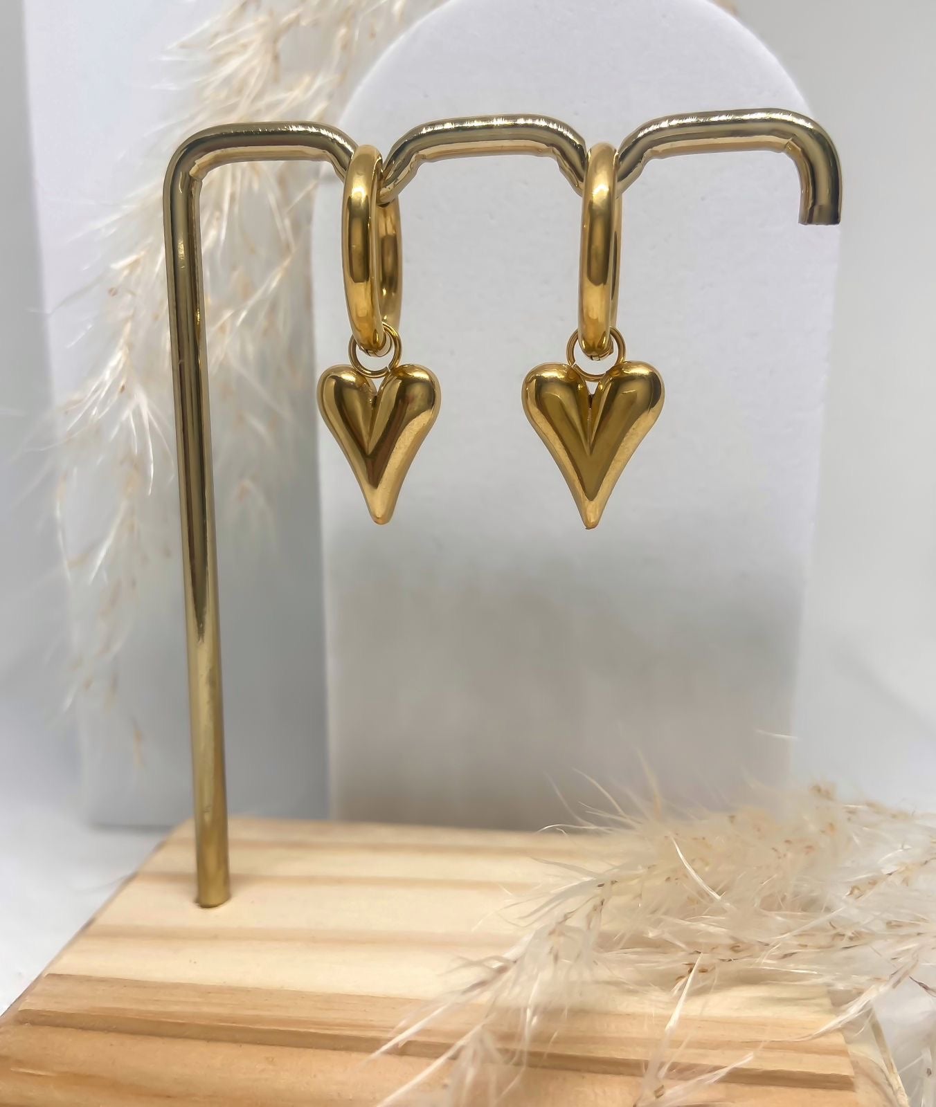 Treasure Heart Earrings ~ Waterproof