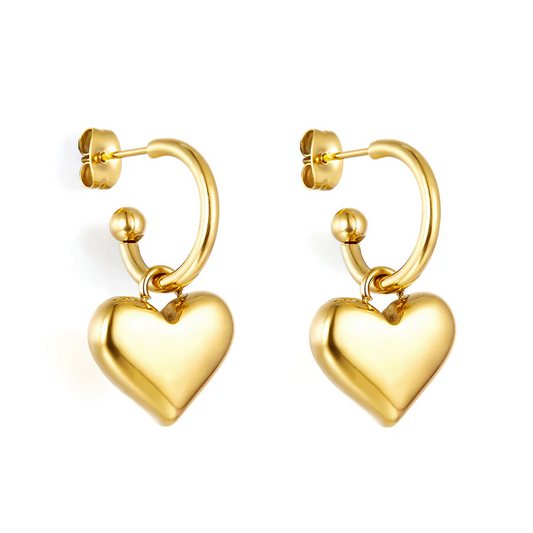 Halo Heart Hoops ~ Waterproof