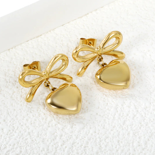 Petite Heart Earrings ~ Waterproof