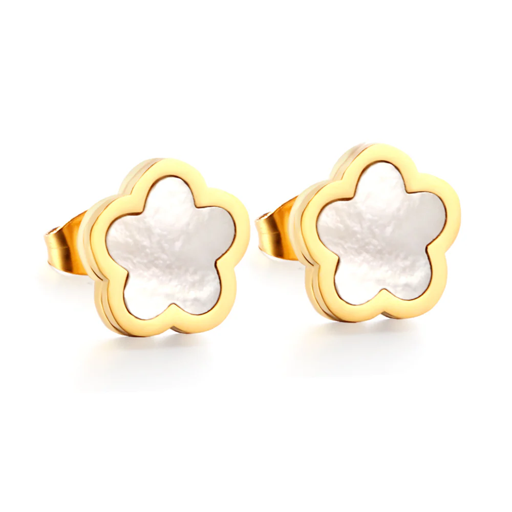 Pearl Blossom Studs ~ Waterproof