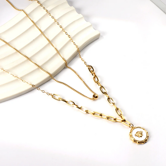 Honey Bee Layered Necklace ~ Waterproof