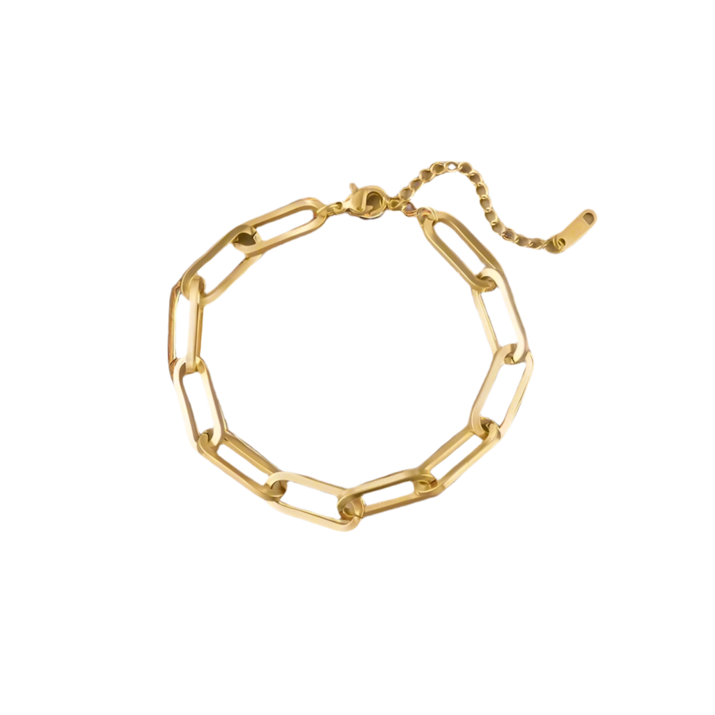 Paperclip Gold Bracelet ~ Waterproof