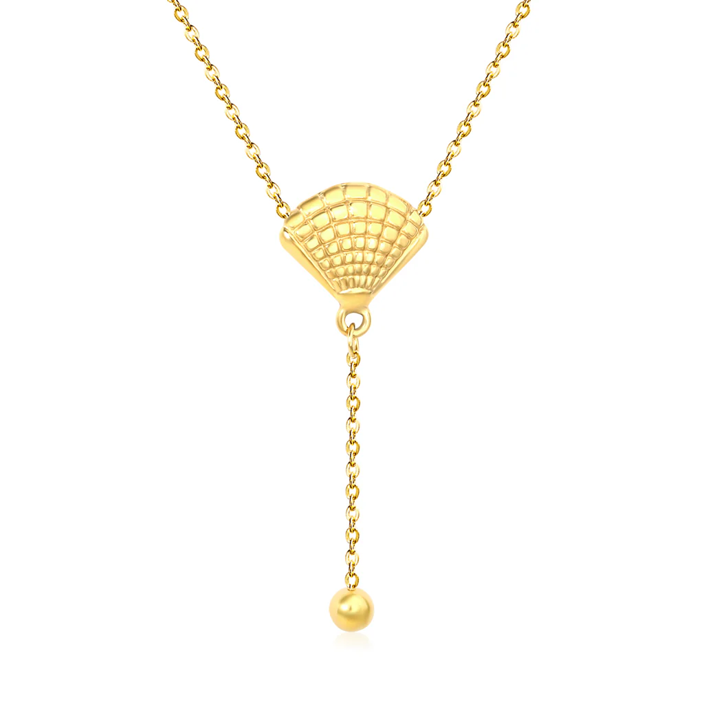 Golden Fanfall Necklace ~ Waterproof