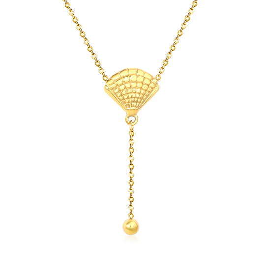 Golden Fanfall Necklace ~ Waterproof