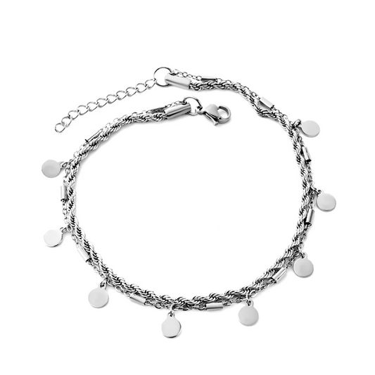 Beach Bells Steel Anklet ~ Waterproof