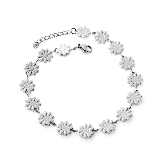 Daisy Daze Steel Anklet ~ Waterproof