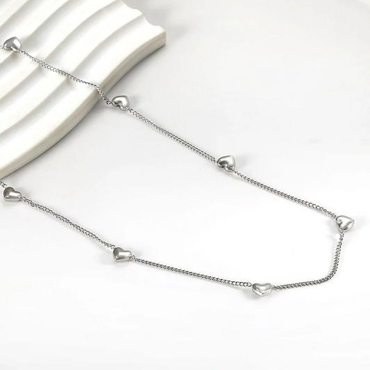 Heart Strings Steel Necklace ~ Waterproof
