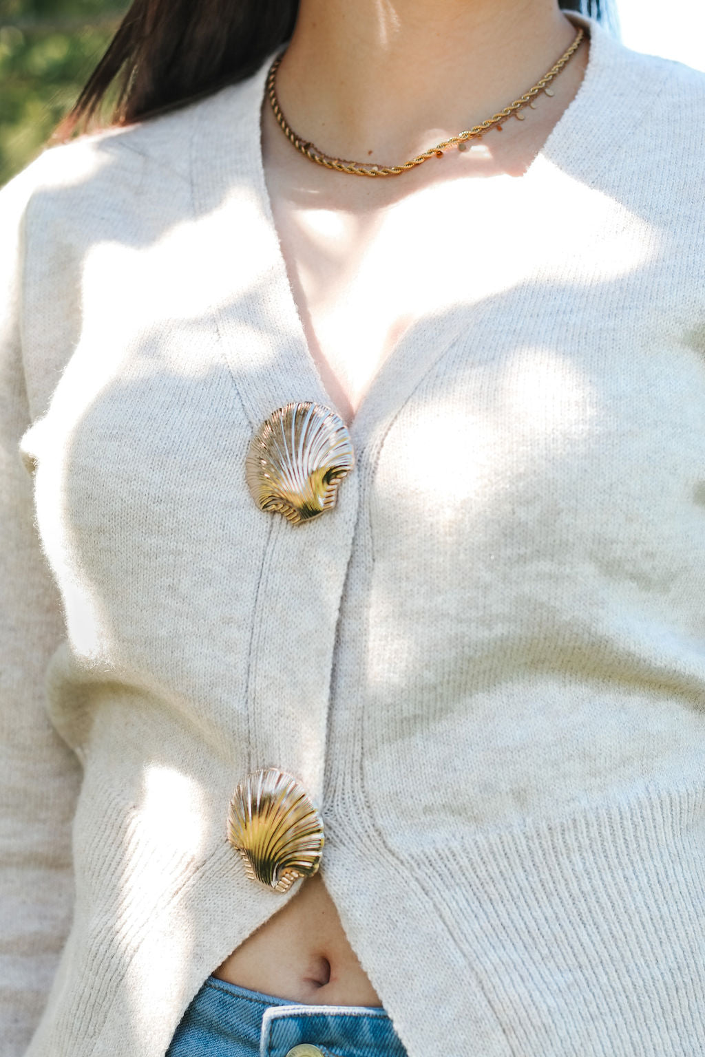 Shell Button Cardigan
