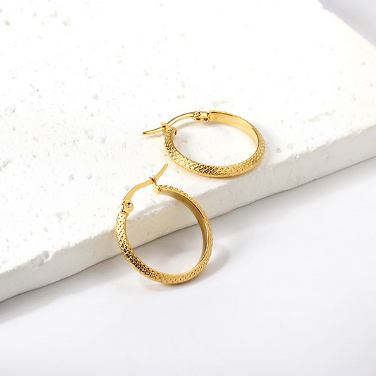 Golden Reef Hoops ~ Waterproof