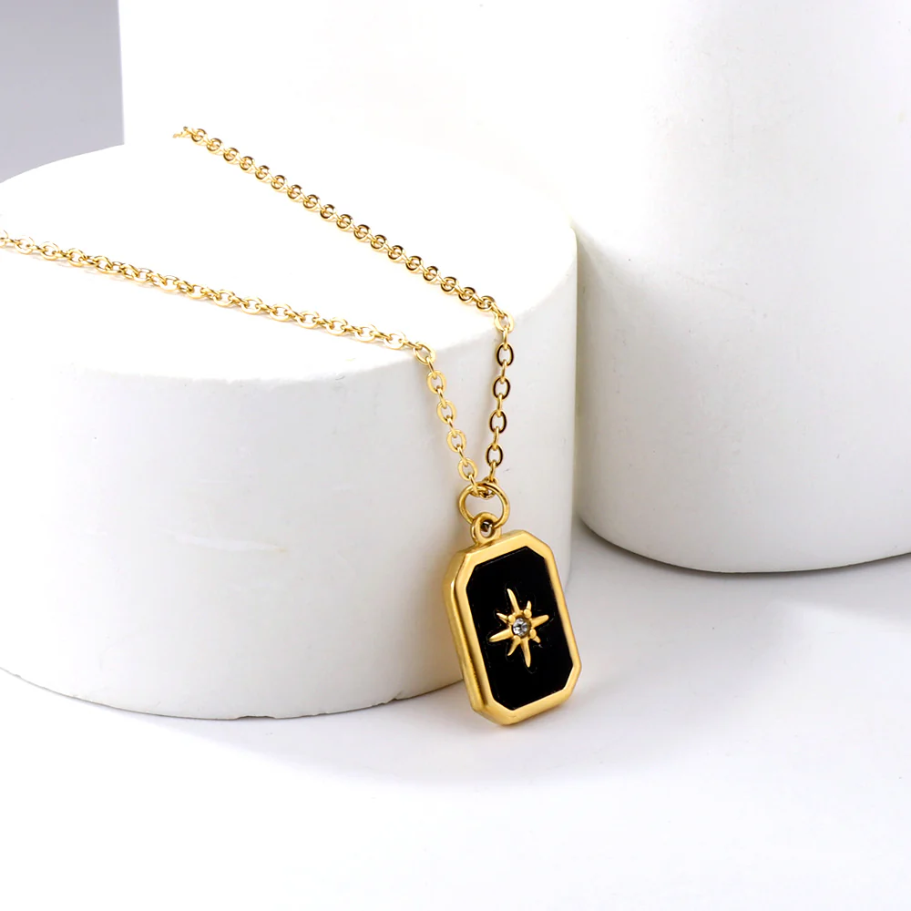 Onyx Spark Necklace ~ Waterproof