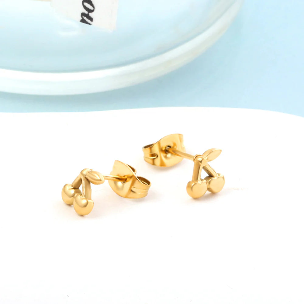 Cherry Bliss Stud Earrings ~ Waterproof
