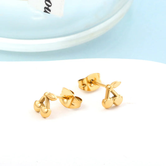 Cherry Bliss Stud Earrings ~ Waterproof