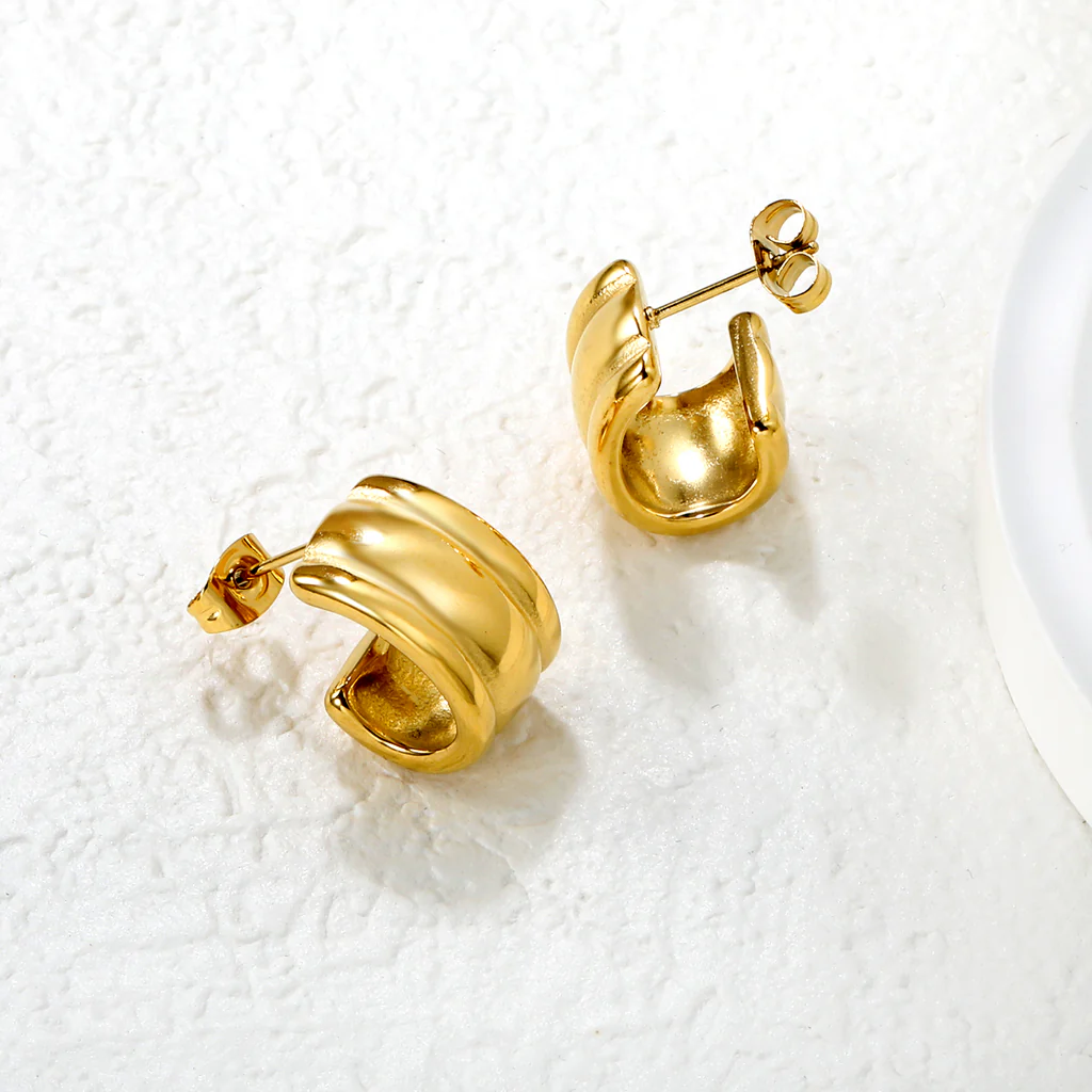 Mabel Hoop Earrings ~ Waterproof