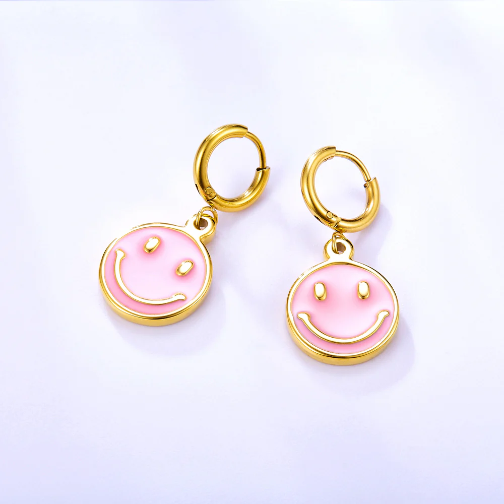 Smiley Vibe Hoops ~ Waterproof