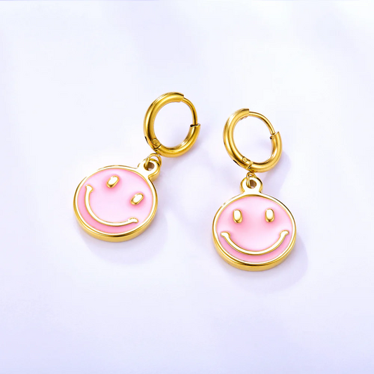 Smiley Vibe Hoops ~ Waterproof
