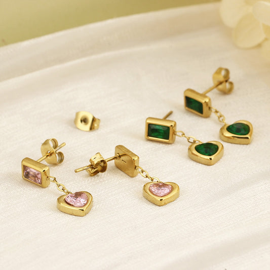 Dear Heart Drop Earrings ~ Waterproof