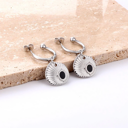 Hazel Steel Earrings ~ Waterproof