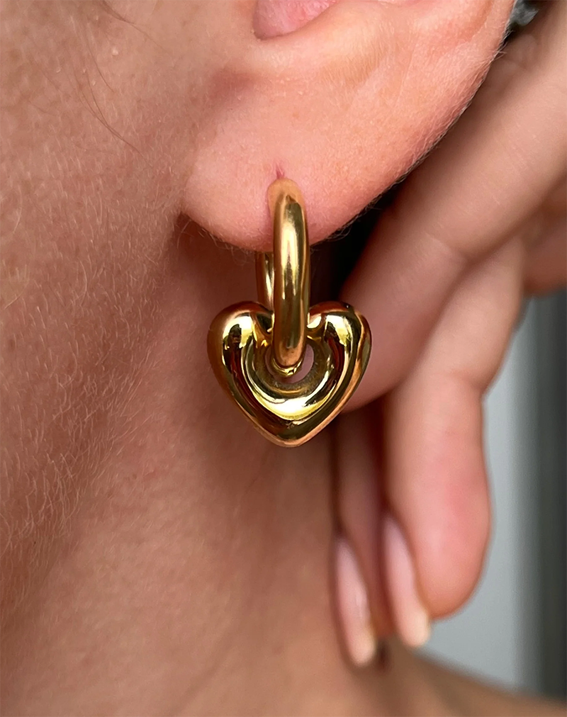 Amore Heart Shape Earrings ~ Waterproof