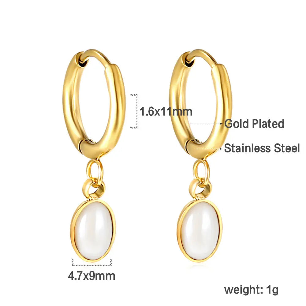 Ivory Charm Earrings ~ Waterproof